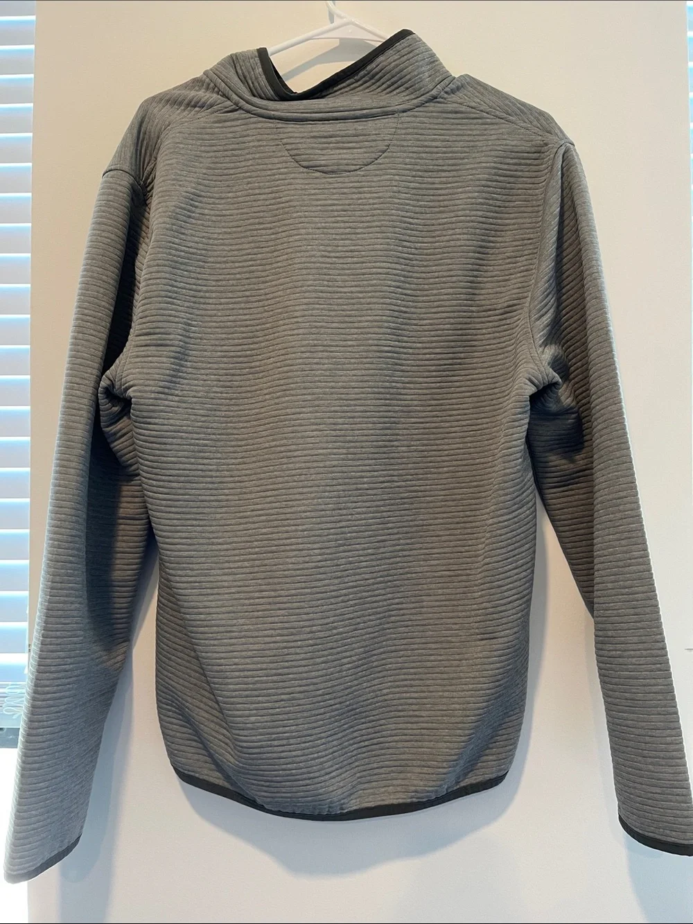 J. Crew Gray Quilted Snap-Neck Women's Pullover